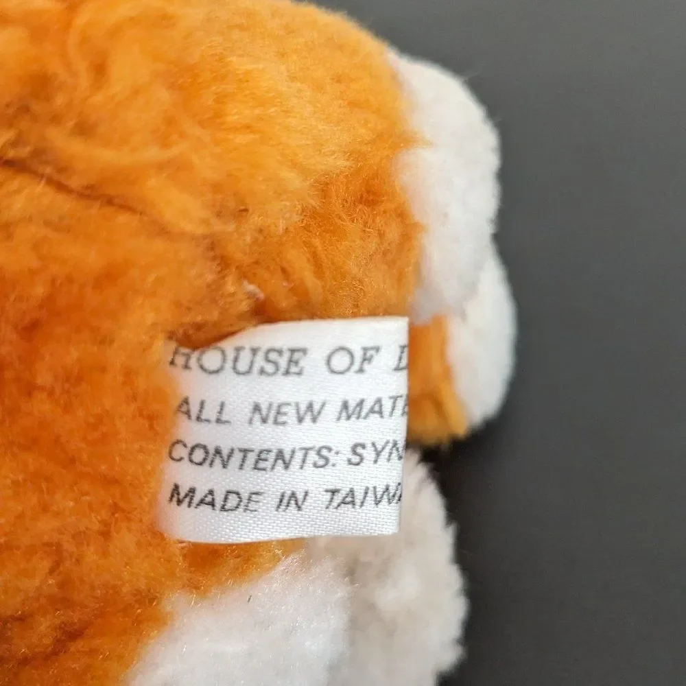 House of Lloyd, Inc Puppy Dog Plush - Floppy Ears - Orange - Made in Taiwan